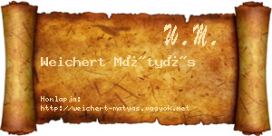 Weichert Mátyás névjegykártya